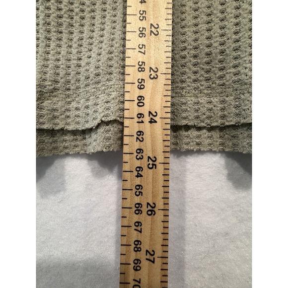 BKE Waffle Knit Oversized Center Seam Front Top Dusty Green XL - Picture 7 of 8